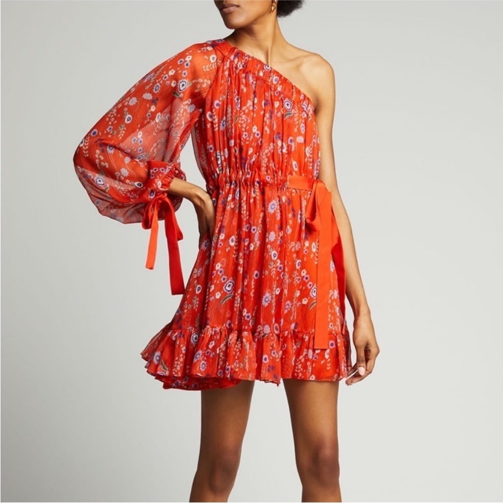Revolve Alexis Edyta floral print one-shoulder mini dress - Picture 2 of 14